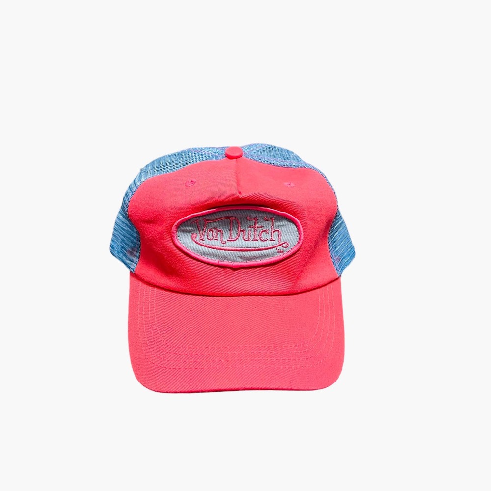 Von Dutch Vintage Classic Mesh Trucker Hat (Pink/Blue)